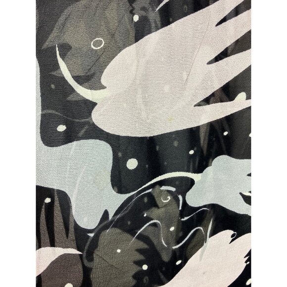 RARE Georgina von Etzdorf Silk Chiffon Abstract Florla 2 Way Skirt or Cape Scarf - Picture 7 of 8